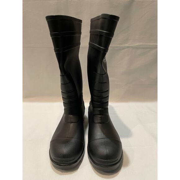 Hisea Steel Toe Waterproof PVC Rubber Rain Boots Black Size Men US: 8 main image 6